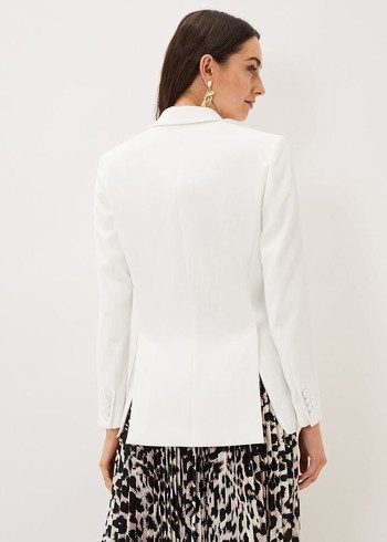 Phase Eight Amy Relaxed Jackets White Canada | WPGALT-170